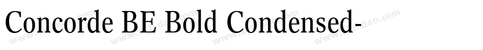 Concorde BE Bold Condensed字体转换